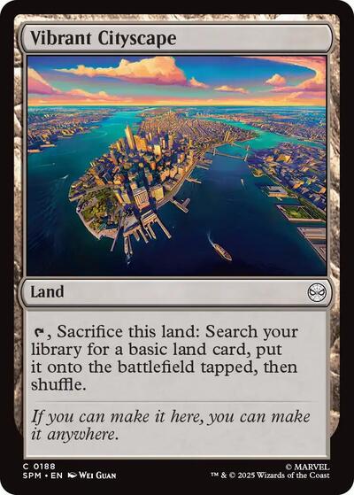 Vibrant Cityscape (Marvel's Spider-Man) Light Play Foil
