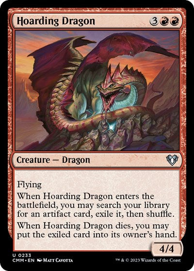 Hoarding Dragon (Commander Masters) Light Play