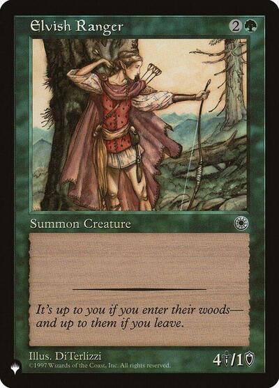 Elvish Ranger (The List) Light Play