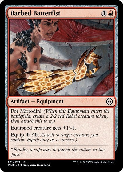 Barbed Batterfist (Phyrexia: All Will Be One) Light Play