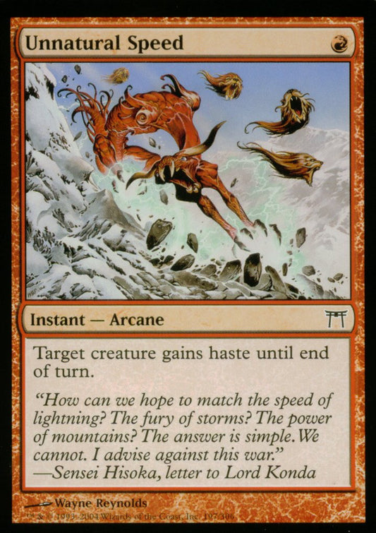 Unnatural Speed (Champions of Kamigawa) Light Play