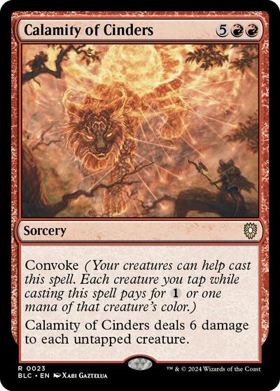 Calamity of Cinders (Commander: Bloomburrow) Light Play
