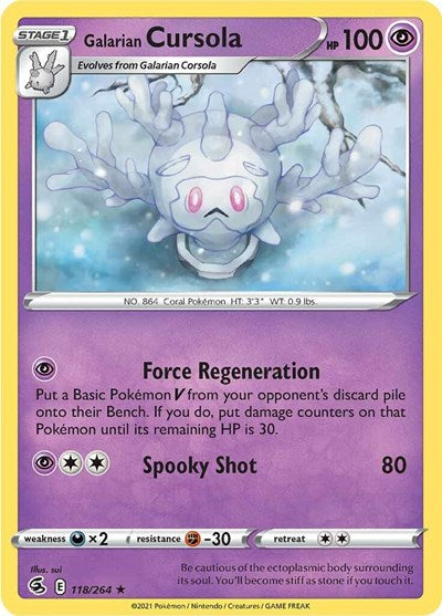 Galarian Cursola (SWSH08: Fusion Strike) Light Play