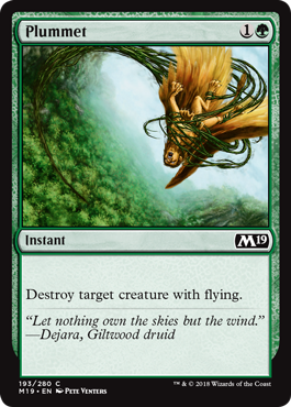 Plummet (Magic 2019 Core Set) Light Play
