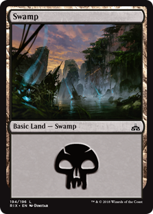 Swamp (Rivals of Ixalan) Light Play