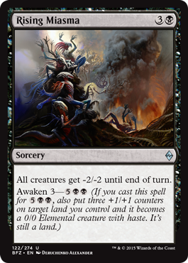 Rising Miasma (Battle for Zendikar) Light Play Foil