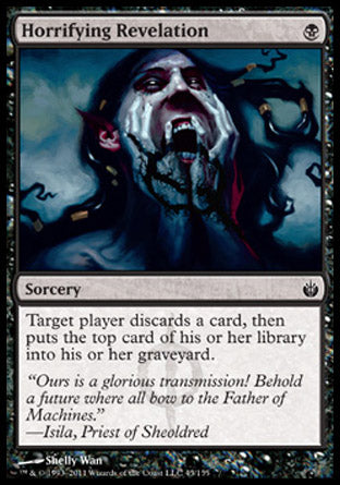 Horrifying Revelation (Mirrodin Besieged) Light Play Foil