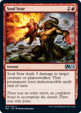 Soul Sear (Magic 2021 Core Set) Light Play