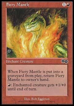 Fiery Mantle (Urza's Saga) Light Play