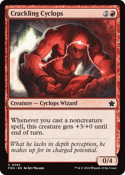Crackling Cyclops (Foundations) Light Play Foil