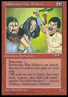 Balduvian War-Makers (Flavortext Coldeyes) (Alliances) Light Play