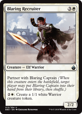 Blaring Recruiter (Battlebond) Light Play Foil