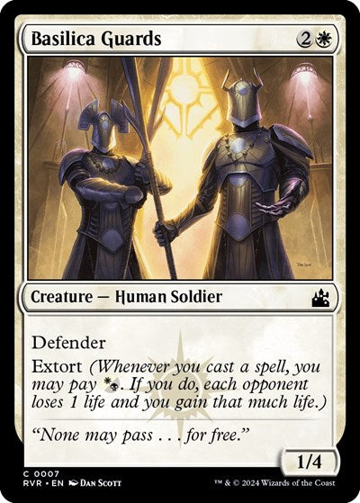 Basilica Guards (Ravnica Remastered) Light Play Foil