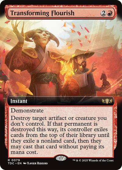 Transforming Flourish (Extended Art) (Commander: Tarkir: Dragonstorm) Light Play