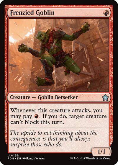 Frenzied Goblin (Foundations) Light Play Foil