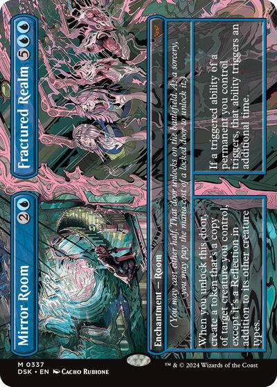 Mirror Room / Fractured Realm (Borderless) (Duskmourn: House of Horror) Light Play Foil