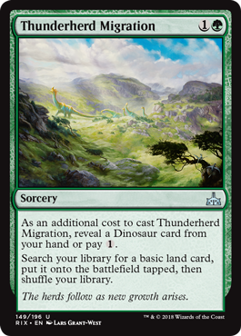 Thunderherd Migration (Rivals of Ixalan) Light Play