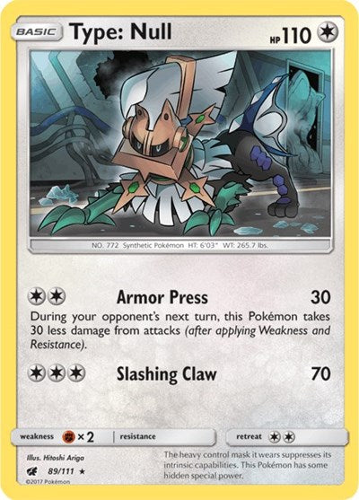 Type: Null - 89/111 (SM Crimson Invasion) (Deck Exclusives) Heavy Play