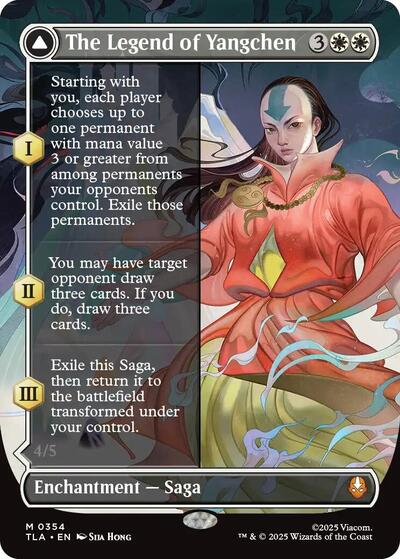 The Legend of Yangchen (Borderless) (Avatar: The Last Airbender) Light Play Foil