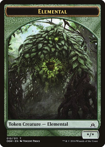 Elemental Token (Green) (Oath of the Gatewatch) Light Play