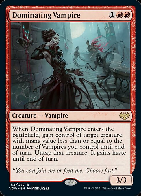 Dominating Vampire (Innistrad: Crimson Vow) Light Play