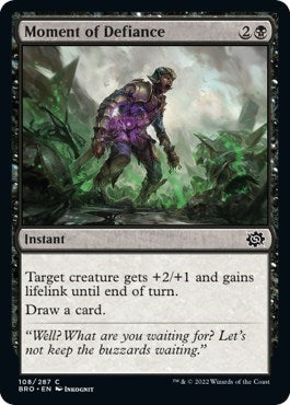 Moment of Defiance (The Brothers' War) Light Play Foil