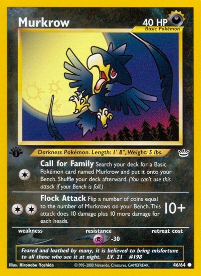 Murkrow (Neo Revelation) Light Play 1st Edition