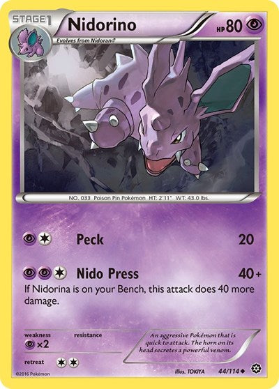 Nidorino (XY - Steam Siege) Light Play