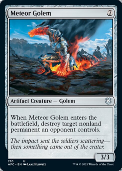 Meteor Golem (Commander 2021 Forgotten Realms) Light Play