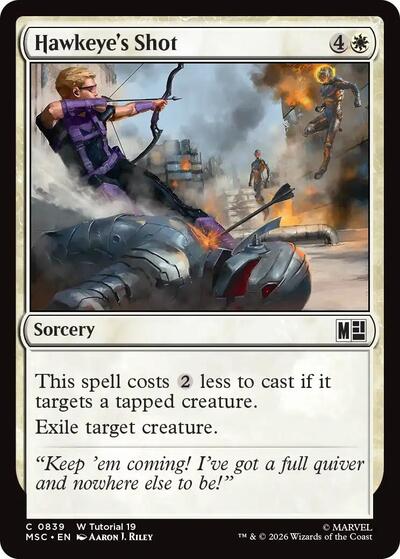Hawkeye's Shot (Commander: Marvel Super Heroes) Light Play