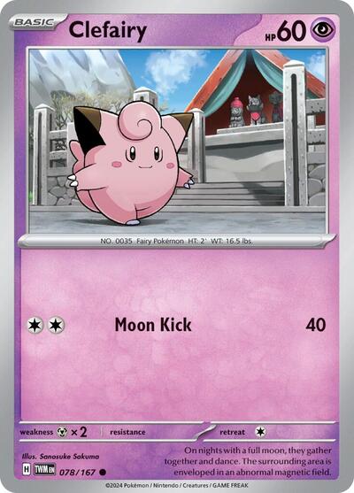 Clefairy (SV06: Twilight Masquerade) Light Play