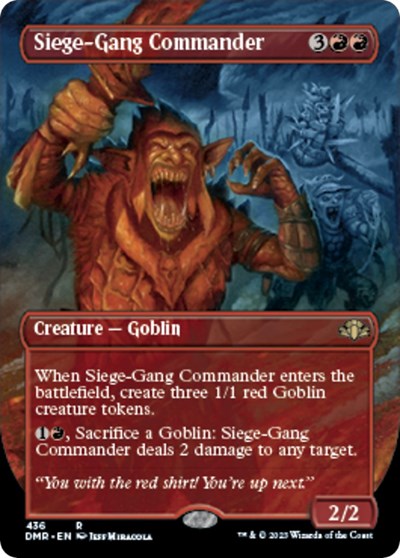 Siege-Gang Commander (Borderless) (Dominaria Remastered) Light Play Foil