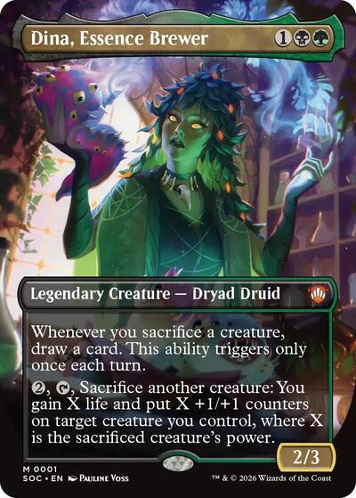 Dina, Essence Brewer (Borderless) (Commander: Secrets of Strixhaven) Near Mint Foil