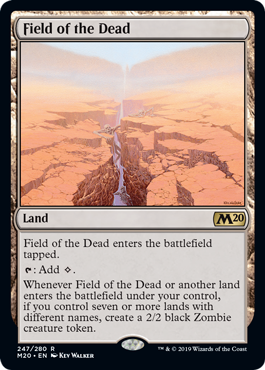 Field of the Dead (Magic 2020 Core Set) Light Play