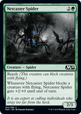 Netcaster Spider (Magic 2020 Core Set) Light Play