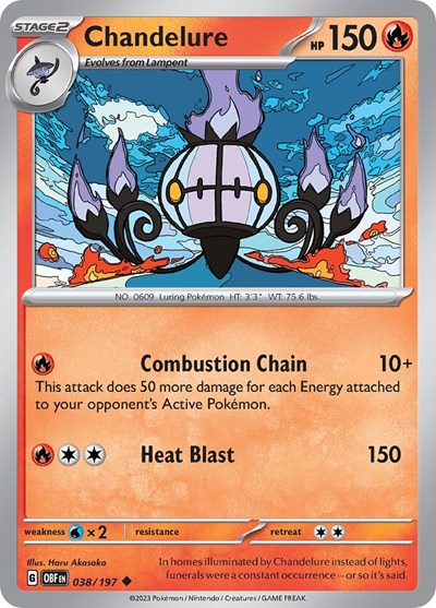 Chandelure (Scarlet and  Violet: Obsidian Flames) Light Play