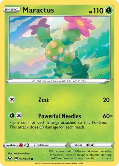 Maractus (SWSH01: Sword & Shield Base Set) Light Play Reverse Holofoil