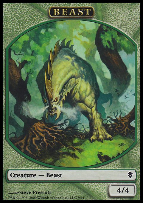 Beast (Token) (Zendikar) Light Play