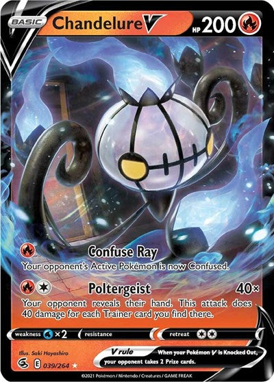 Chandelure V (SWSH08: Fusion Strike) Near Mint