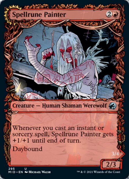 Spellrune Painter / Spellrune Howler (Showcase) (Innistrad: Midnight Hunt) Light Play