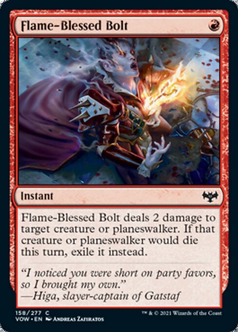 Flame-Blessed Bolt (Innistrad: Crimson Vow) Light Play