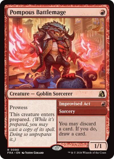 Pompous Battlemage (Reality Fracture) Light Play Foil