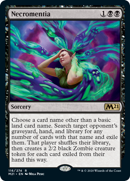 Necromentia (Magic 2021 Core Set) Light Play