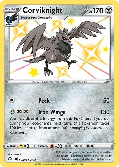 Corviknight (Shining Fates: Shiny Vault) Light Play Holofoil