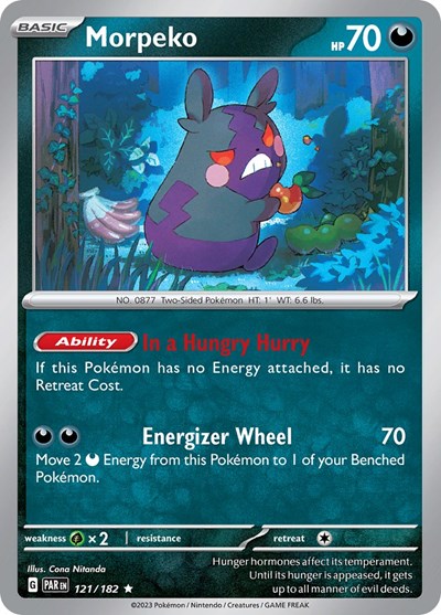 Morpeko - 121 (Scarlet and Violet: Paradox Rift) Light Play Holofoil