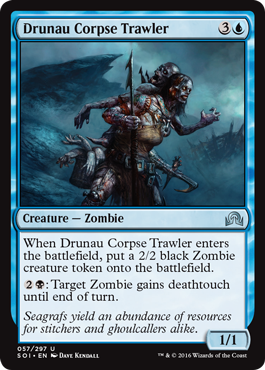 Drunau Corpse Trawler (Shadows Over Innistrad) Light Play
