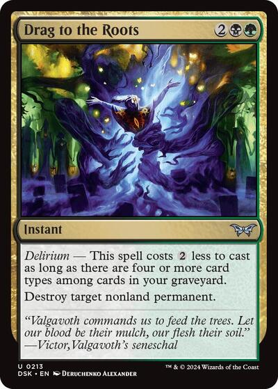 Drag to the Roots (Duskmourn: House of Horror) Light Play Foil
