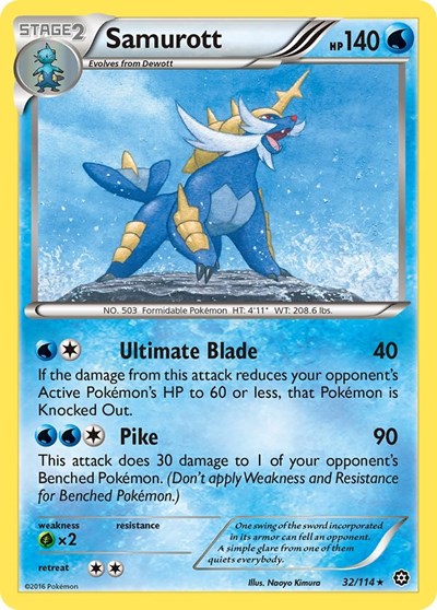 Samurott (XY - Steam Siege) Medium Play Reverse Holofoil