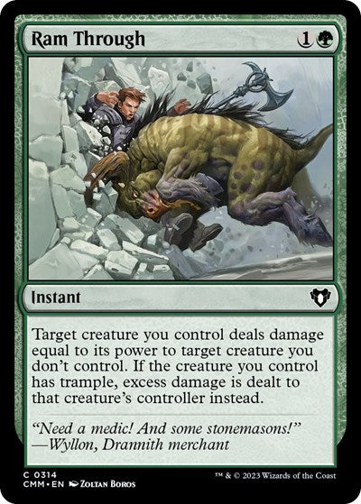 Ram Through (Commander Masters) Light Play Foil