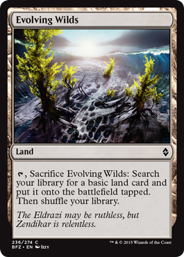 Evolving Wilds (Battle for Zendikar) Heavy Play